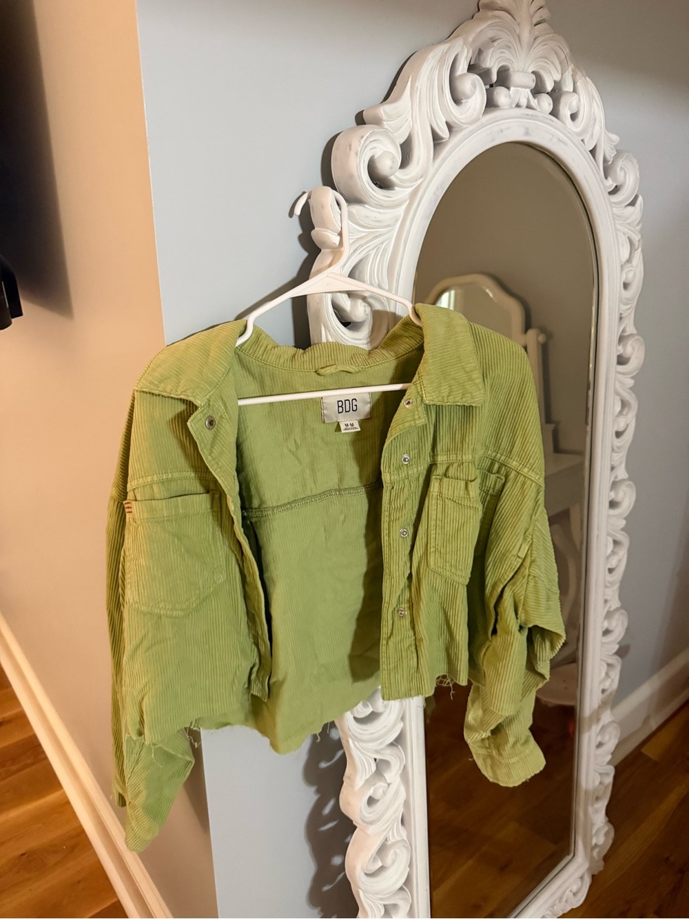 Urban Outfitters BDG Light Olive Green Corduroy Crop Jacket